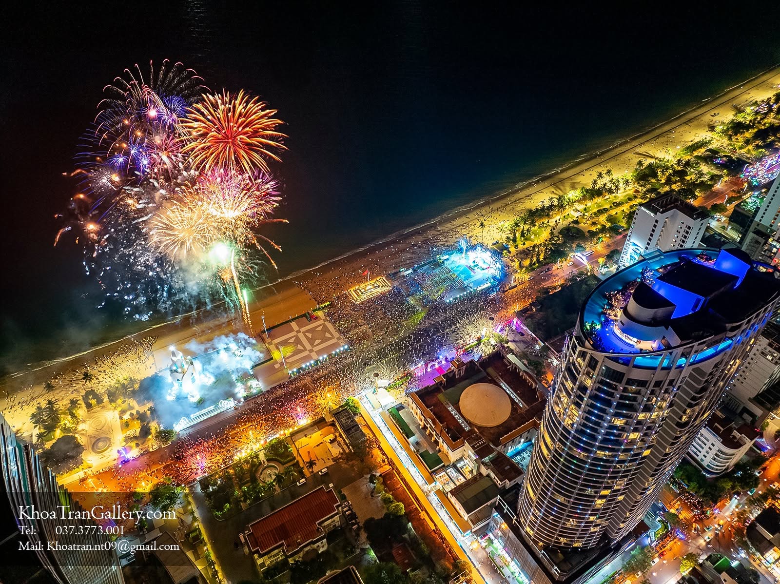 Nha Trang Sea Festival Opening Night Fireworks at 2/4 Square